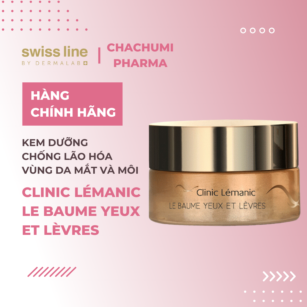 Swissline Clinic Lémanic by SL Le Baume Yeux et Lèvres - Kem đảo ngược thời gian thần kỳ cho đôi mắt & làn môi