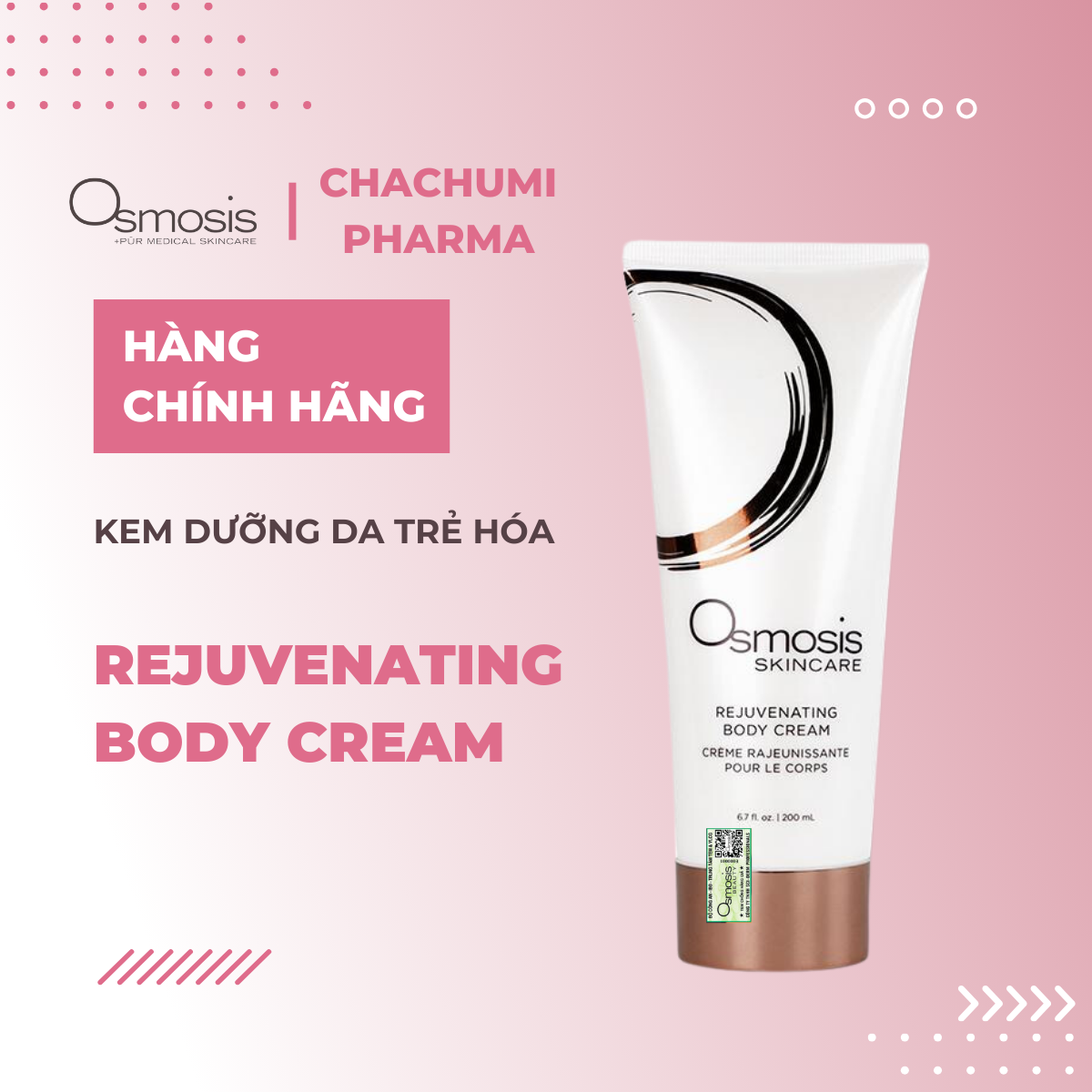 Osmosis Rejuvenating Body Cream - Therapeutic Body Oil - Kem & Dầu Dưỡng Trẻ Hóa Da Body