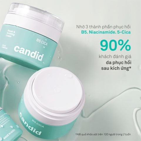 Candid B5 CICA Repair & Soothing Cream - Kem Dưỡng Ẩm Hỗ Trợ Phục Hồi Da B5 CICA 50ml