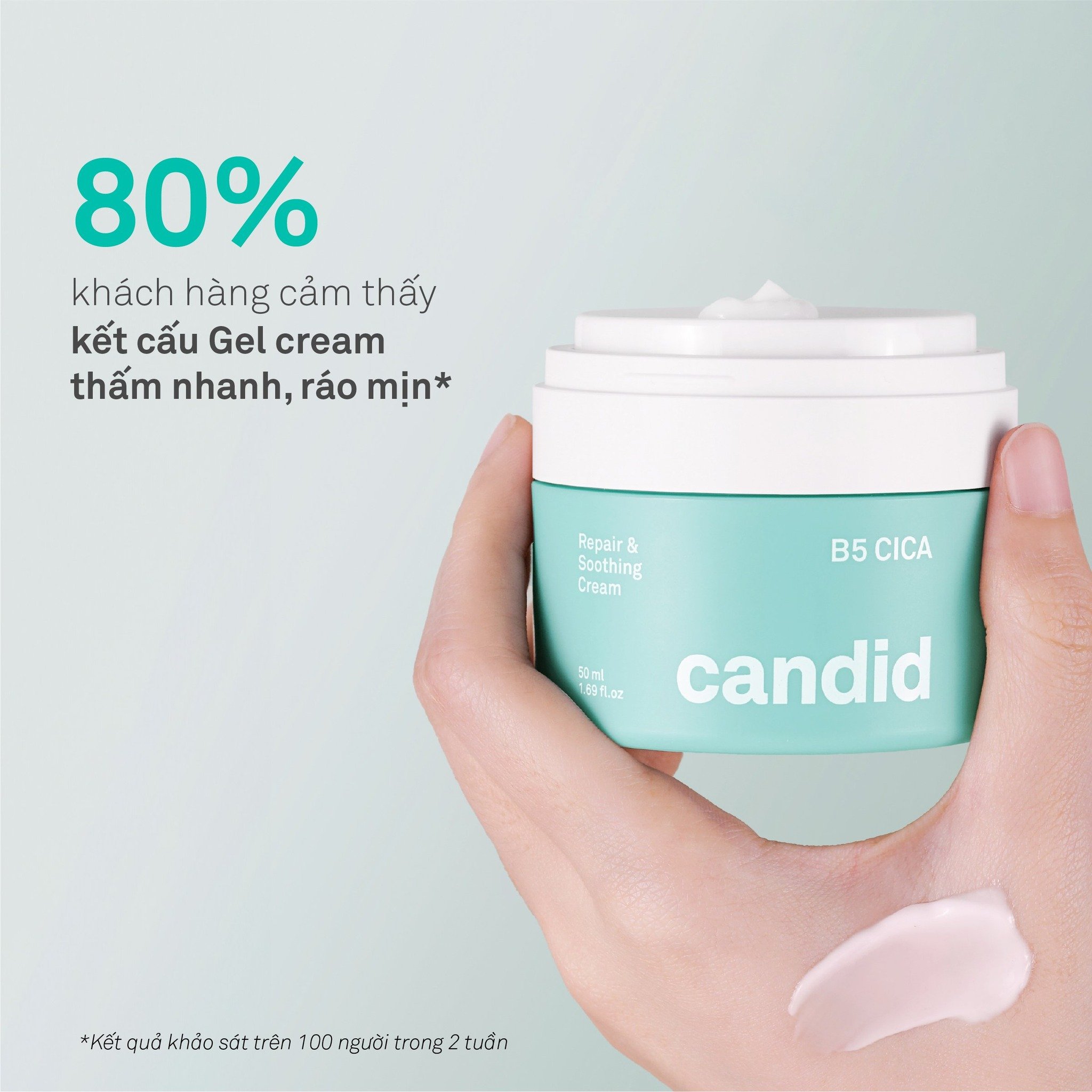 Candid B5 CICA Repair & Soothing Cream - Kem Dưỡng Ẩm Hỗ Trợ Phục Hồi Da B5 CICA 50ml