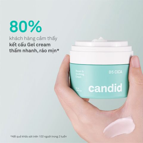 Candid B5 CICA Repair & Soothing Cream - Kem Dưỡng Ẩm Hỗ Trợ Phục Hồi Da B5 CICA 50ml