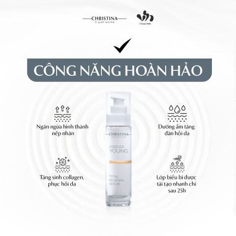 Serum Forever Young Total Renewal Christina Giúp Phục Hồi, Chống Lão Hóa, Da Căng Bóng 50ml