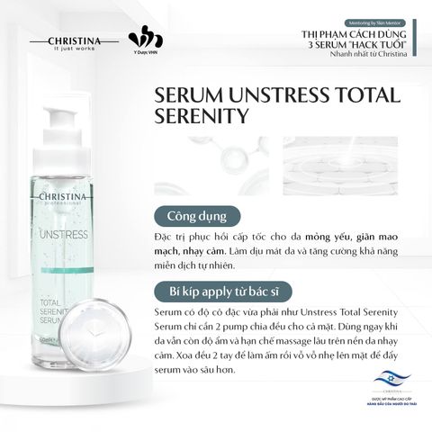 Serum Christina Unstress Total Serenity Serum Phục Hồi, Căng Bóng Da 50ml