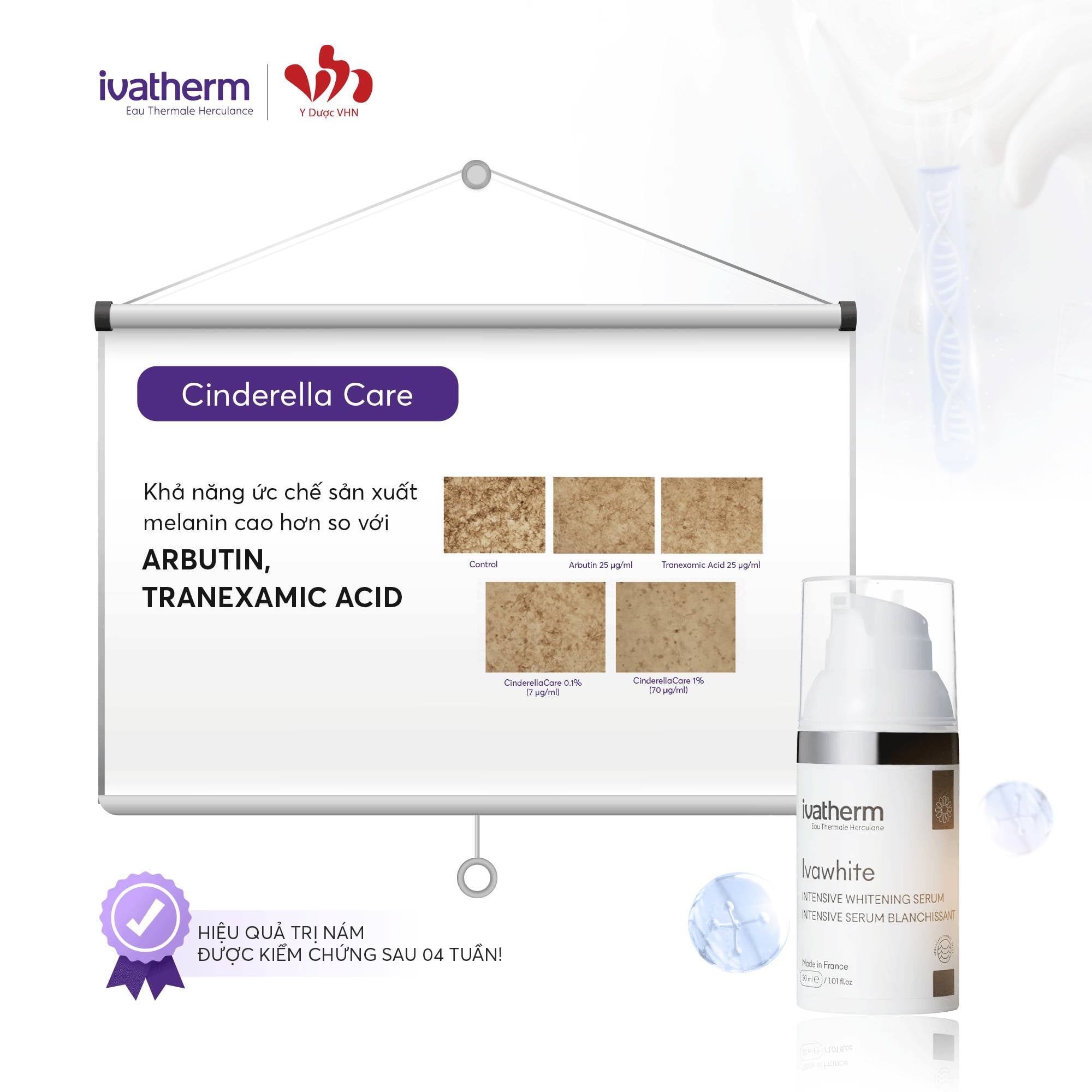 Ivatherm Ivawhite Serum Hỗ Trợ Cải Thiện Nám Làm Sáng Da 30ml