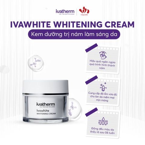 Ivatherm Ivawhite Lotion Cream - Kem Dưỡng Hỗ Trợ Cải Thiện Nám Làm Sáng Da 50ml