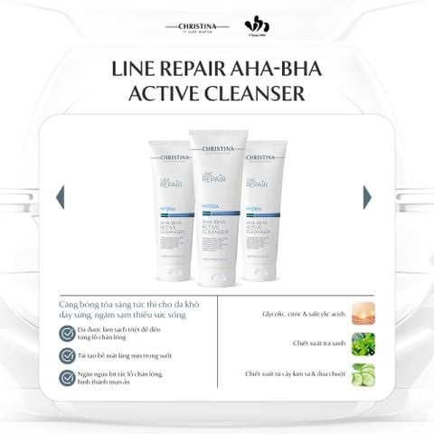 Christina Line Repair AHA BHA Active Cleanser - Sữa Rửa Mặt Làm Sạch Sâu Có Chứa AHA BHA 250ml