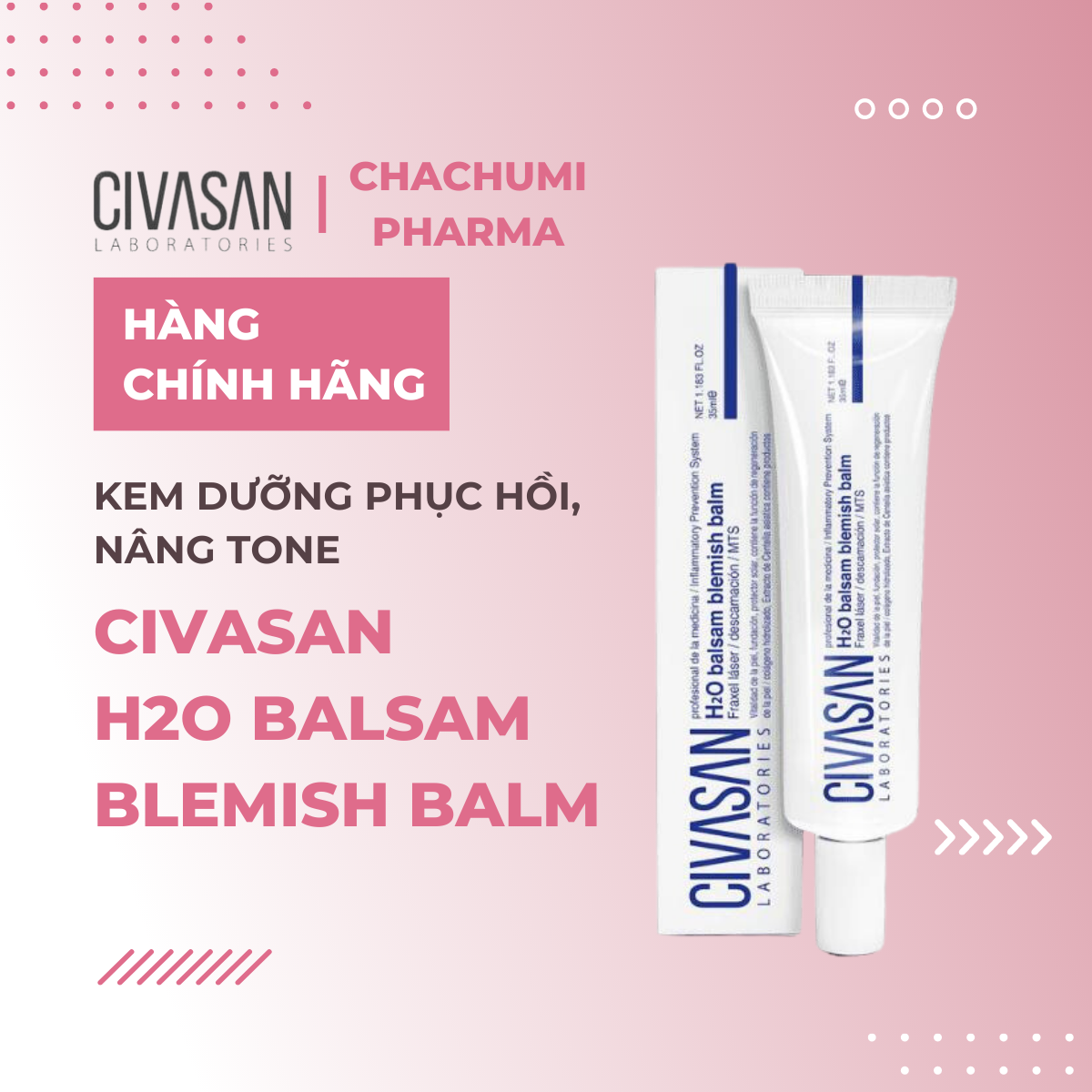 Civasan H2O Balsam Blemish Balm 35ml - Kem dưỡng phục hồi