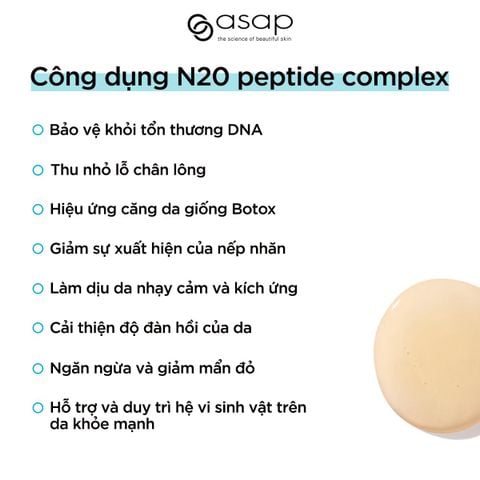 Asap N20 Peptide Complex – Tinh Chất Chống Lão Hoá Và Hỗ Trợ Làm Sáng Da 30ml