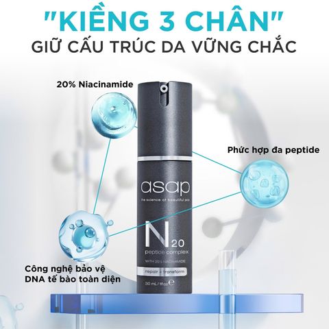 Asap N20 Peptide Complex – Tinh Chất Chống Lão Hoá Và Hỗ Trợ Làm Sáng Da 30ml