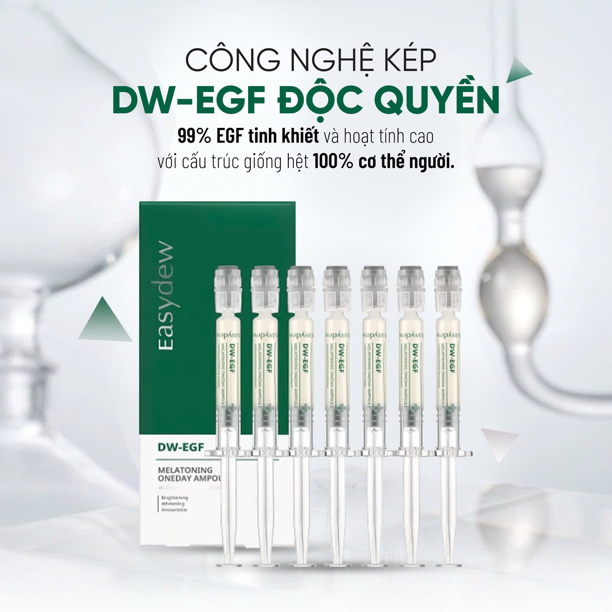 Tinh Chất Easydew DW-EGF Melatoning Oneday Ampoule Hỗ Trợ Làm Sáng Da, Cải Thiện Độ Đàn Hồi, Nếp Nhăn (1ml*7 ống)
