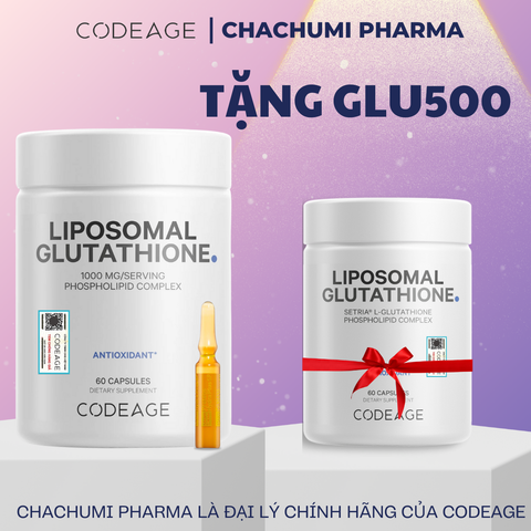[TẶNG FULLSIZE] Viên Uống Glutathione 1000mg Codeage Trắng Da, Giảm Nám Tàn Nhang