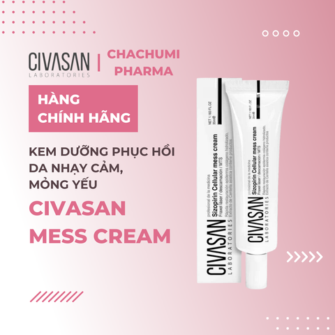 Civasan Mess Cream - Kem dưỡng phục hồi da nhạy cảm, mỏng yếu 35ml