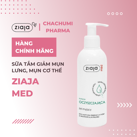 Ziaja Med - Sữa Tắm giảm mụn lưng, mụn cơ thể 400ml