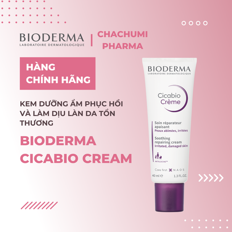 Bioderma Cicabio Cream - Kem Dưỡng Ẩm Phục Hồi Và Làm Dịu Làn Da Tổn Thương 40ml