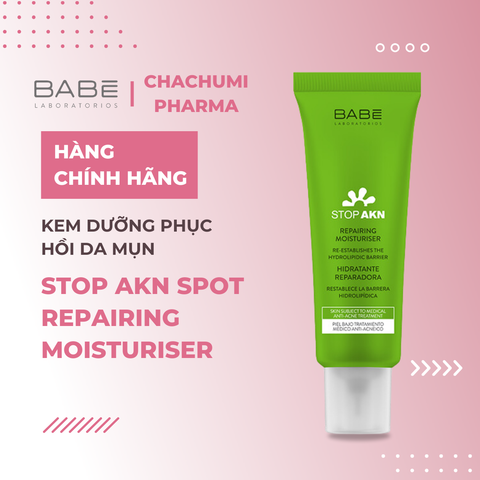 Kem Dưỡng BABE Stop AKN Mattifying & Repairing Moisturiser Cho Da Dầu Mụn 50ml