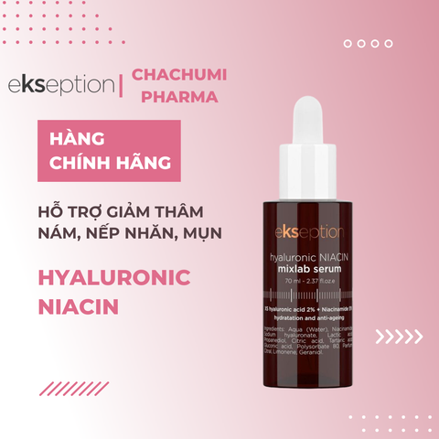 Tinh Chất Ekseption Hyaluronic Niacin Serum Niacinamide Giúp Giảm Mụn, Mờ Thâm 75ml