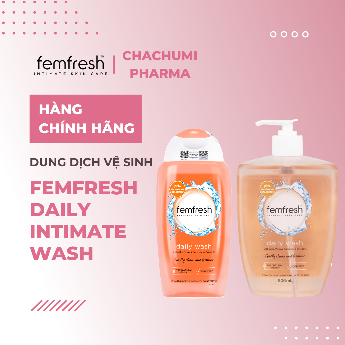 Femfresh Wash - Bộ dung dịch vệ sinh phụ nữ