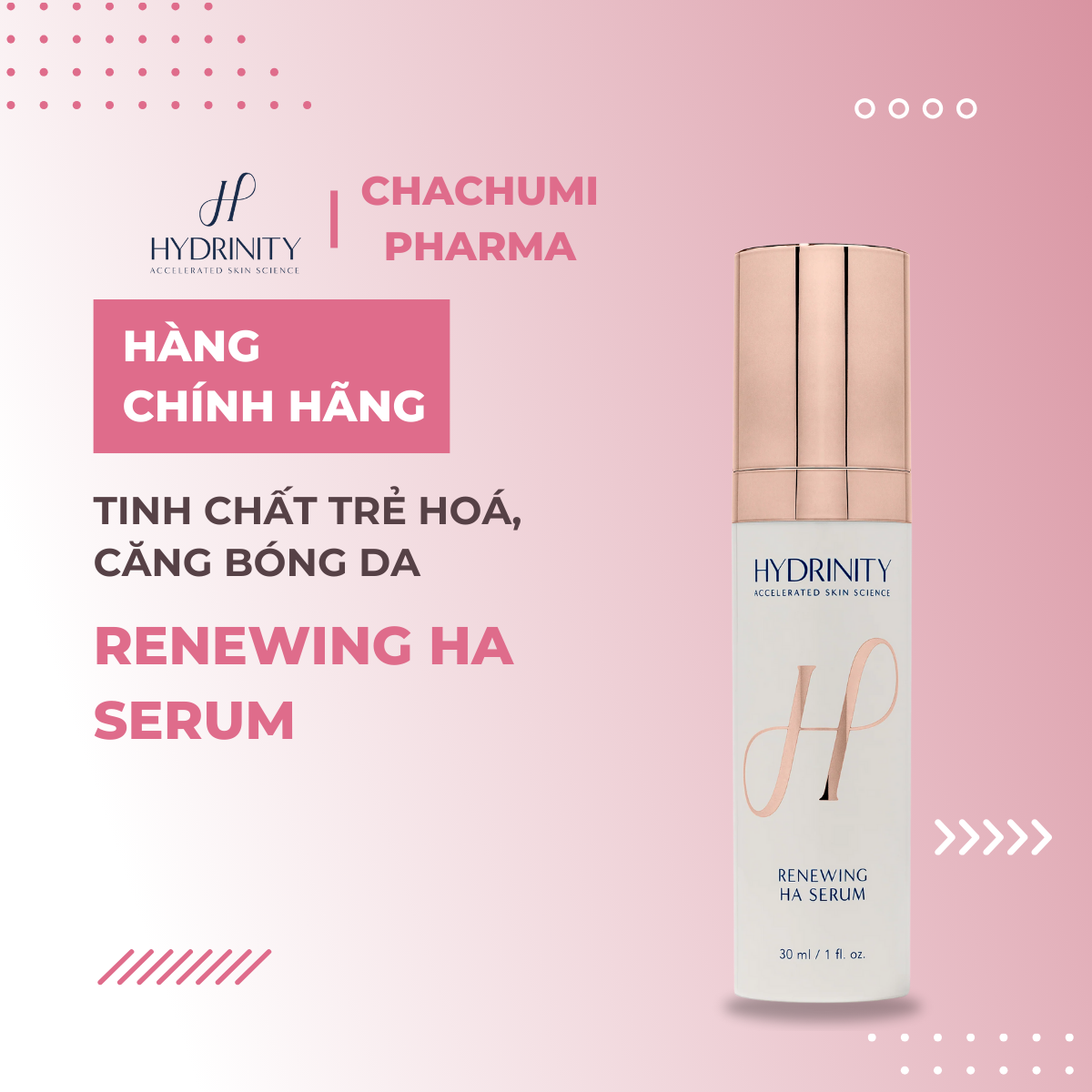 Tinh Chất Trẻ Hoá Da Toàn Diện Hydrinity Renewing HA Serum Căng Bóng Và Cải Thiện Độ Đàn Hồi Da 30ml