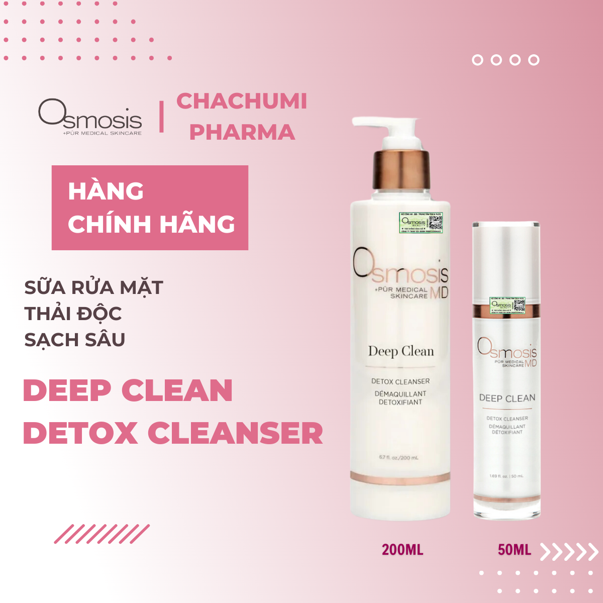 Sữa Rửa Mặt Osmosis Cleanse Gentle - Deep Clean Detox - Purify Enzyme Cleanser