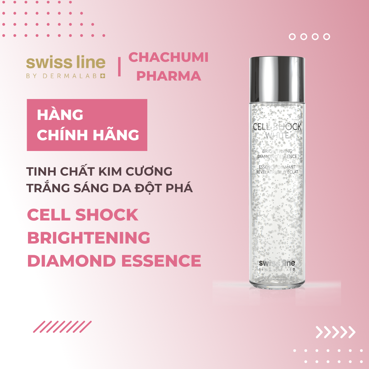 Swissline Brightening Diamond Essence - Tinh chất Essence chiết xuất kim cương trắng sáng đột phá