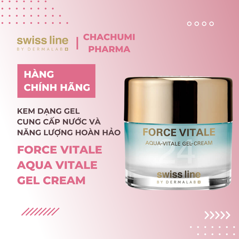 Swissline Force Vitale Aqua Vitale Gel Cream - Kem Gel tiếp nước và năng lượng hoàn hảo - giải tỏa cơn khát độ ẩm cho làn da (da thường, da hỗn hợp và da dầu)