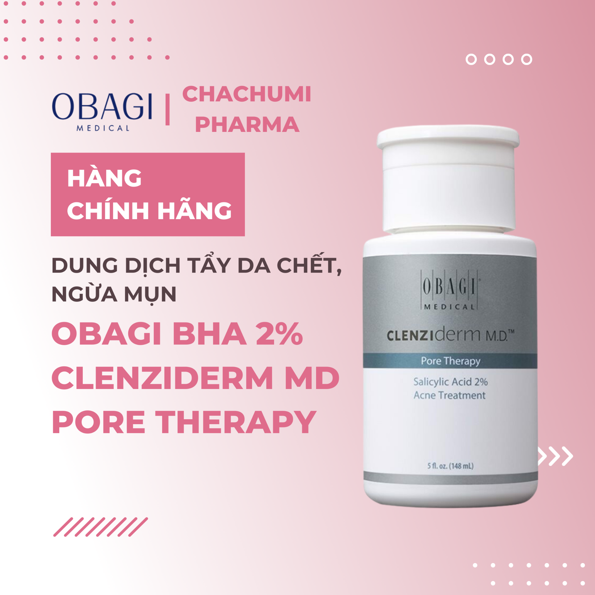 Obagi BHA 2% Clenziderm MD Pore Therapy 148ml