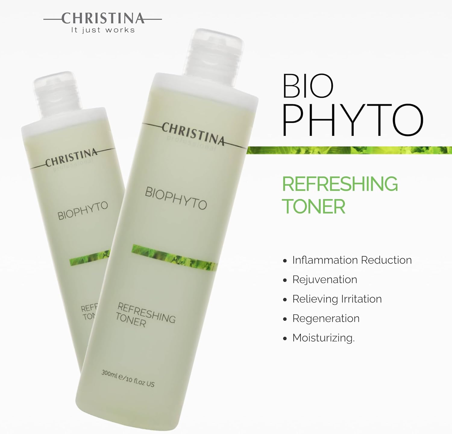 Nước hoa hồng thảo dược Christina Biophyto Refreshing Toner 300ml
