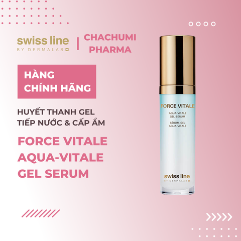 Swissline Force Vitale Aqua-Vitale Gel Serum - Huyết thanh Gel tiếp nước, không chứa dầu, cấp ẩm và hồi sinh năng lượng cấp tốc (Da dầu, hỗn hợp,  lỗ chân lông to thiếu nước)