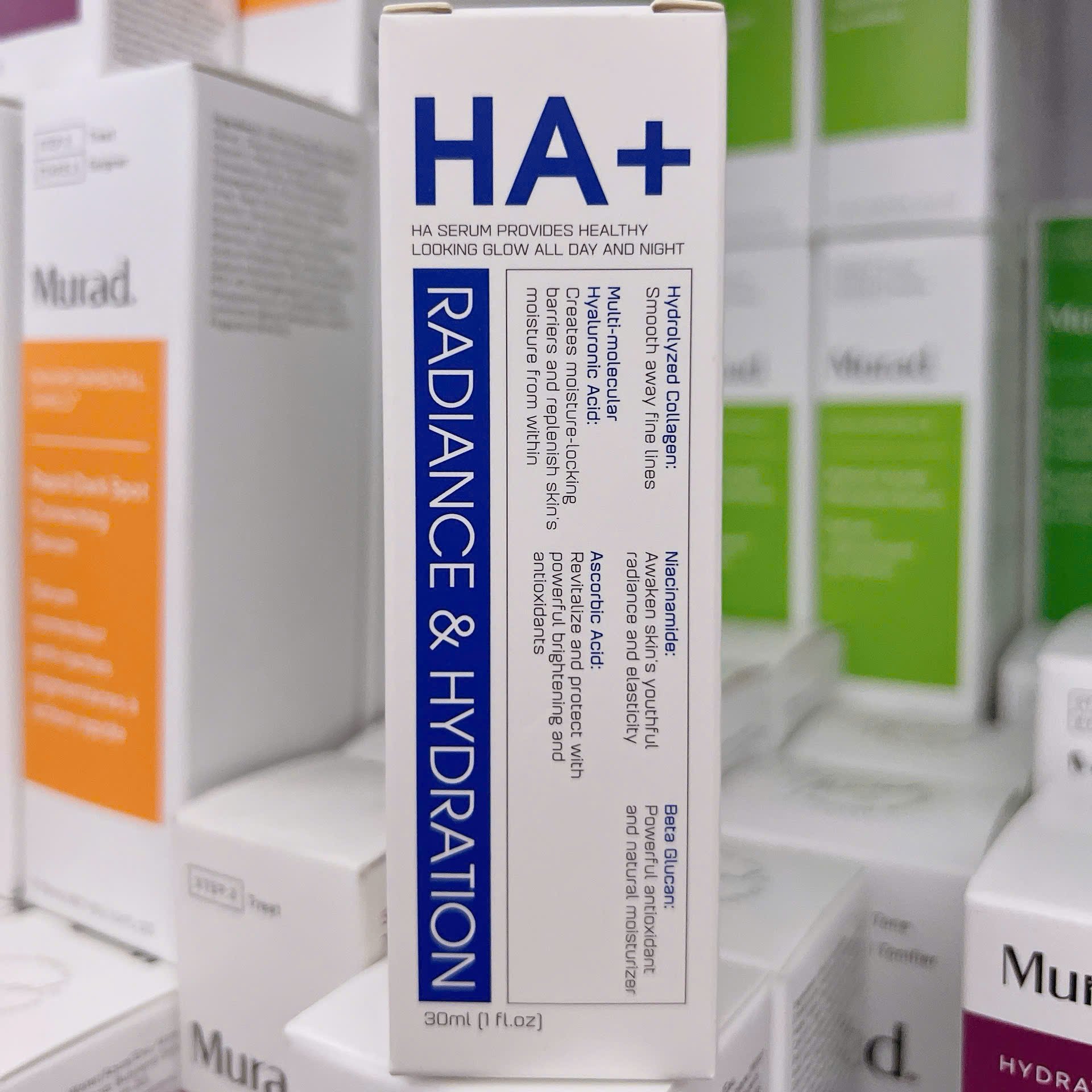 Tinh Chất HA+ Radiance & Hydration Collagen Thuỷ Phân, HA Đa Phân Tử Cấp Nước Sâu, Căng Bóng, Trẻ Hoá Da 30ml
