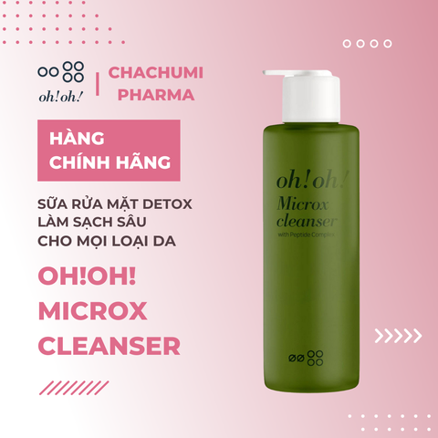 oh!oh! Microx Cleanser (with Peptide Complex) - Sữa Rửa Mặt Detox Làm Sạch Sâu Cho Mọi Loại Da