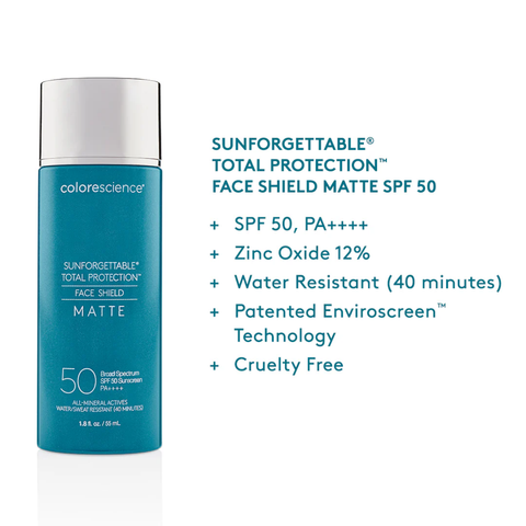 Kem Chống Nắng Kiềm Dầu SPF 50 Colorescience Face Shield Matte 55ml