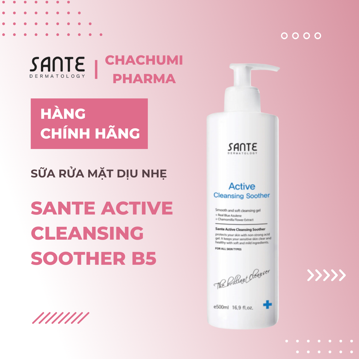 Sante Active Cleansing Soother B5 - Sữa Rửa Mặt Dịu Nhẹ Phục Hồi Dưỡng Ẩm Và Làm Dịu Da Tức Thì