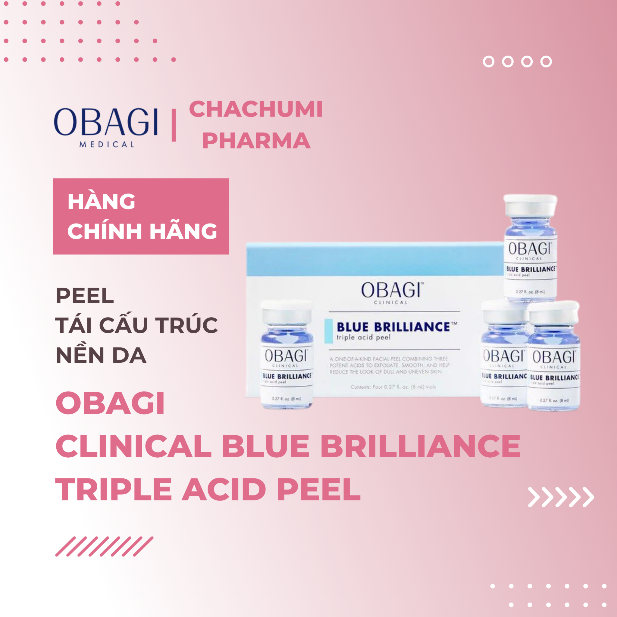 Obagi Clinical Blue Brilliance Triple Acid Peel - Peel tái cấu trúc nền da