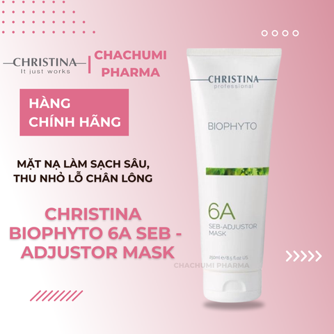 Christina Biophyto 6A Seb - Adjustor Mask, Mặt nạ Phục Hồi và Se Khít Lỗ Chân Lông 250ml