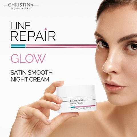 Christina Line Repair Satin Smooth Night Cream - Kem Dưỡng Dưỡng Căng Bóng, Tái Tạo Da Ban Đêm 50ml