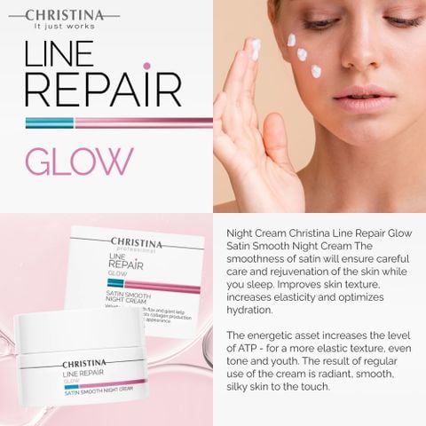Christina Line Repair Satin Smooth Night Cream - Kem Dưỡng Dưỡng Căng Bóng, Tái Tạo Da Ban Đêm 50ml