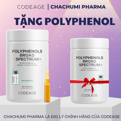 [TẶNG FULLSIZE] Viên Uống Chống Nắng Trẻ Hóa Da CodeAge Polyphenols 120 Viên