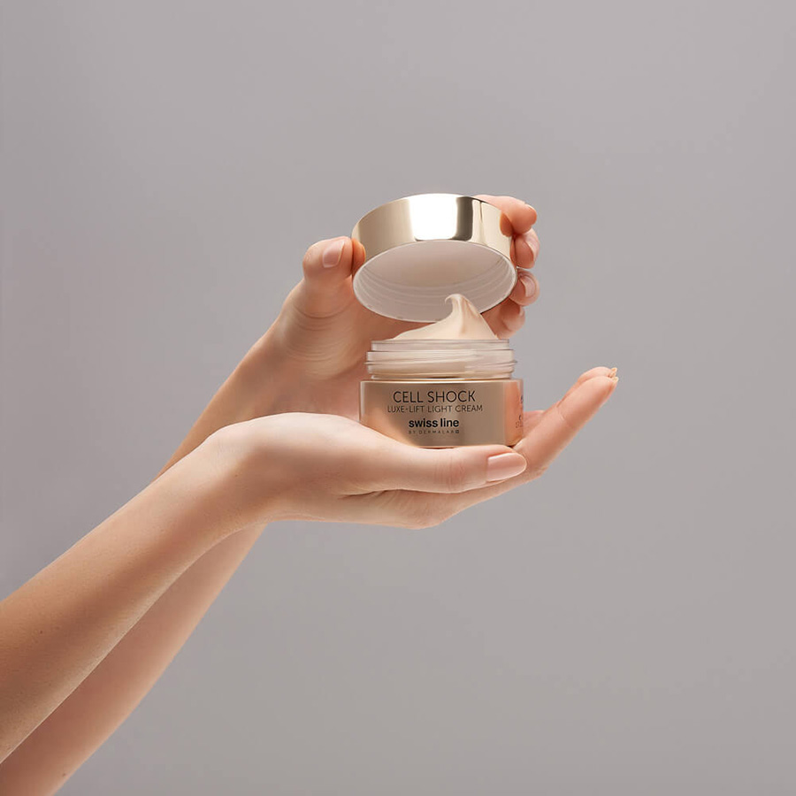 Swissline Cell Shock Luxe-Lift Light Cream - Kem tinh chất Vàng trẻ hóa và nâng cơ toàn diện (da hỗn hợp, da dầu)