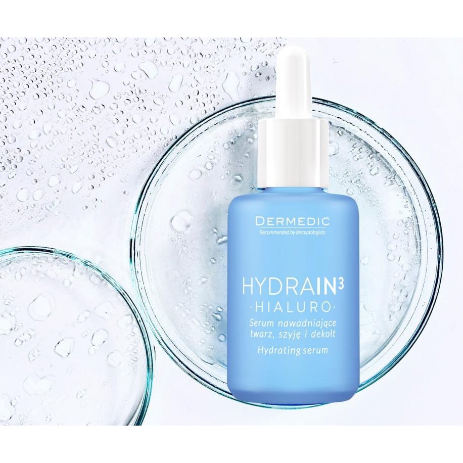Dermedic Hydrain3 Hialuro Hydrating Serum For Face Neck And Decolltage - Serum Cấp Ẩm Chuyên Sâu Dành Cho Làn Da  Mất Nước 30ml