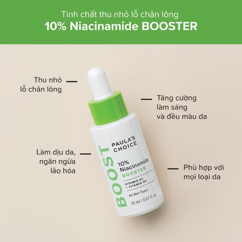 Paula's Choice 10% Niacinamide Booster - Tinh chất se khít lỗ chân lông và làm sáng da