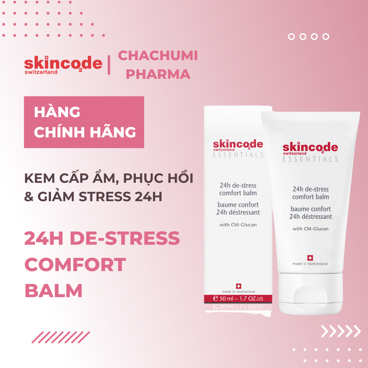 24h De-Stress Comfort Balm - Kem balm dinh dưỡng, cấp ẩm, phục hồi & giảm stress 24h