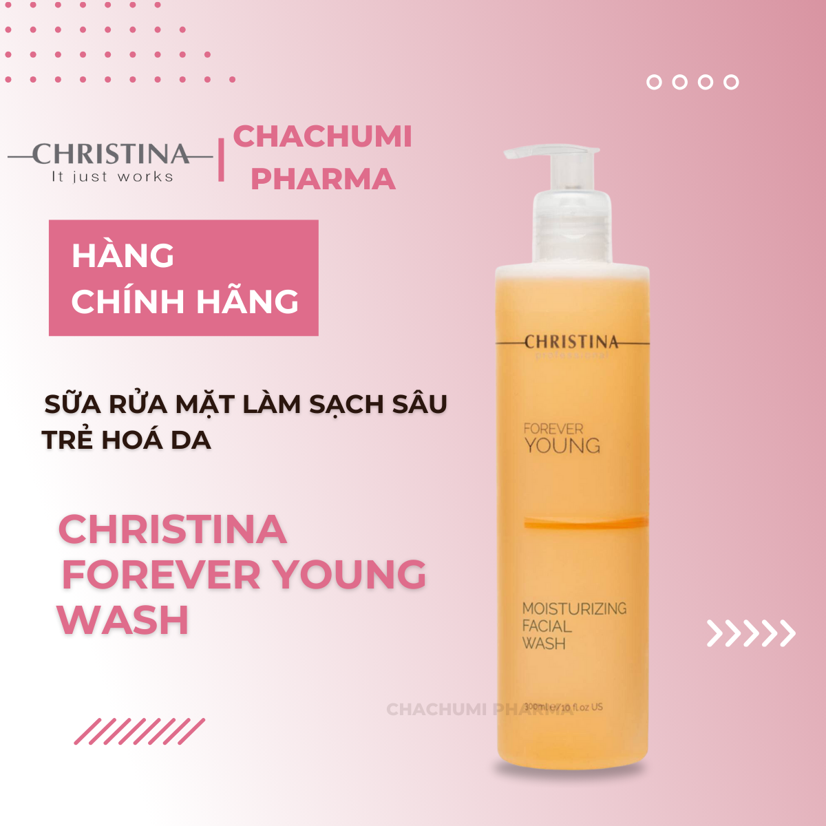 Christina Forever Young Moisturizing Facial Wash - Sữa Rửa Mặt Làm Sạch Da, Cấp Ẩm Giúp Da Mịn Màng Và Tươi Sáng