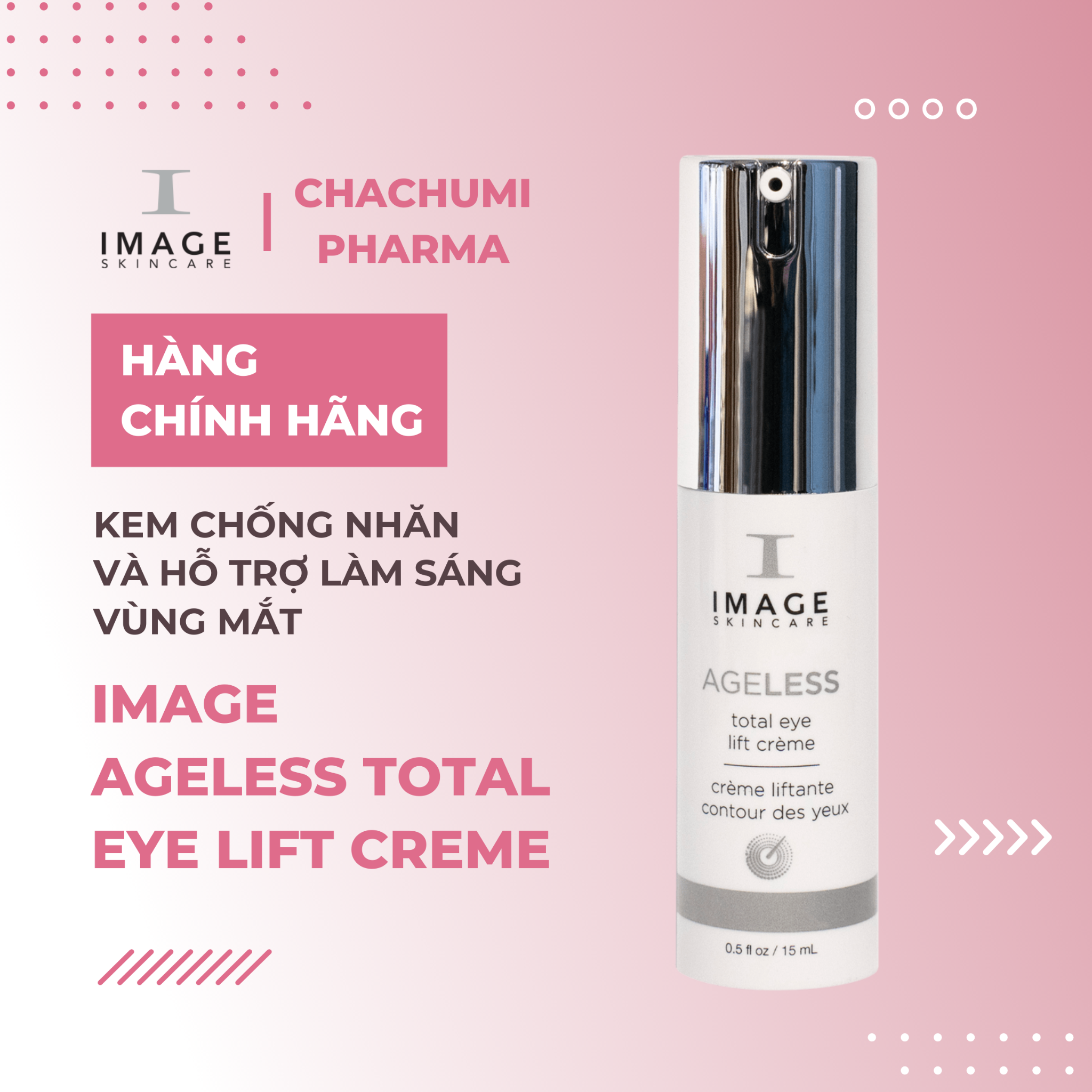 Image Skincare Ageless Total Eye Lift Creme - Kem Chống Nhăn Và Hỗ Trợ Làm Sáng Vùng Mắt 15ml