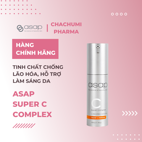 Asap Super C Serum – Tinh Chất Vitamin C Đậm Đặc 30ml
