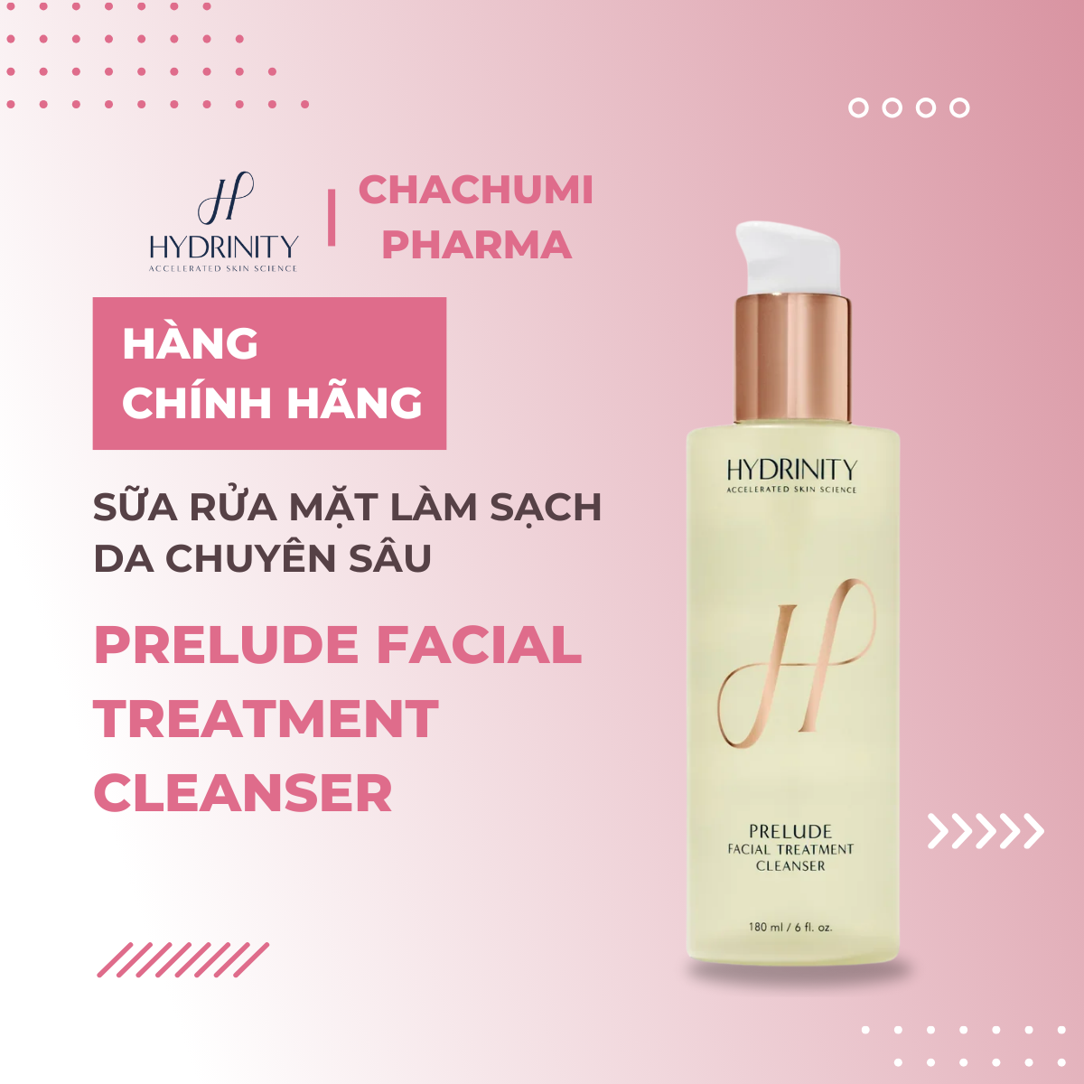 Sữa Rửa Mặt Hydrinity Prelude Facial Treatment Cleanser Làm Sạch Da Chuyên Sâu 180ml