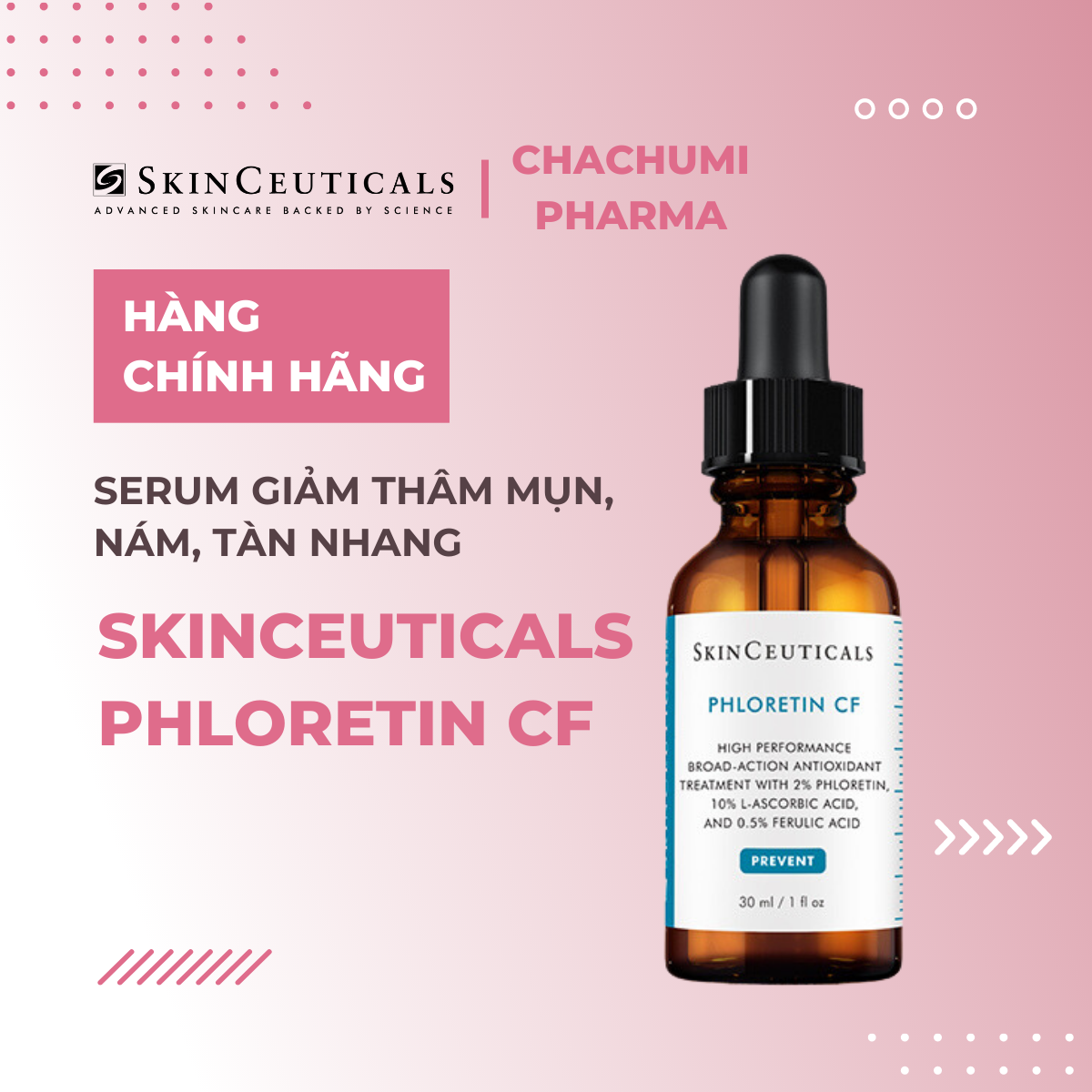 Skinceuticals Phloretin CF - Serum Giảm Thâm Mụn, Nám, Tàn Nhang