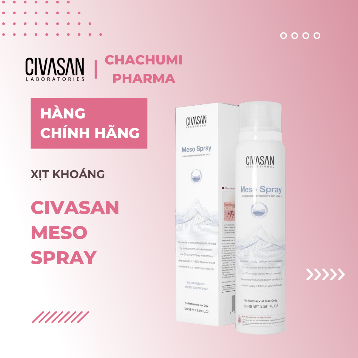 Civasan Meso Spray 60ml - Xịt Khoáng