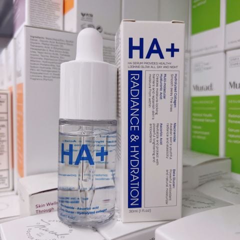 Tinh Chất HA+ Radiance & Hydration Collagen Thuỷ Phân, HA Đa Phân Tử Cấp Nước Sâu, Căng Bóng, Trẻ Hoá Da 30ml