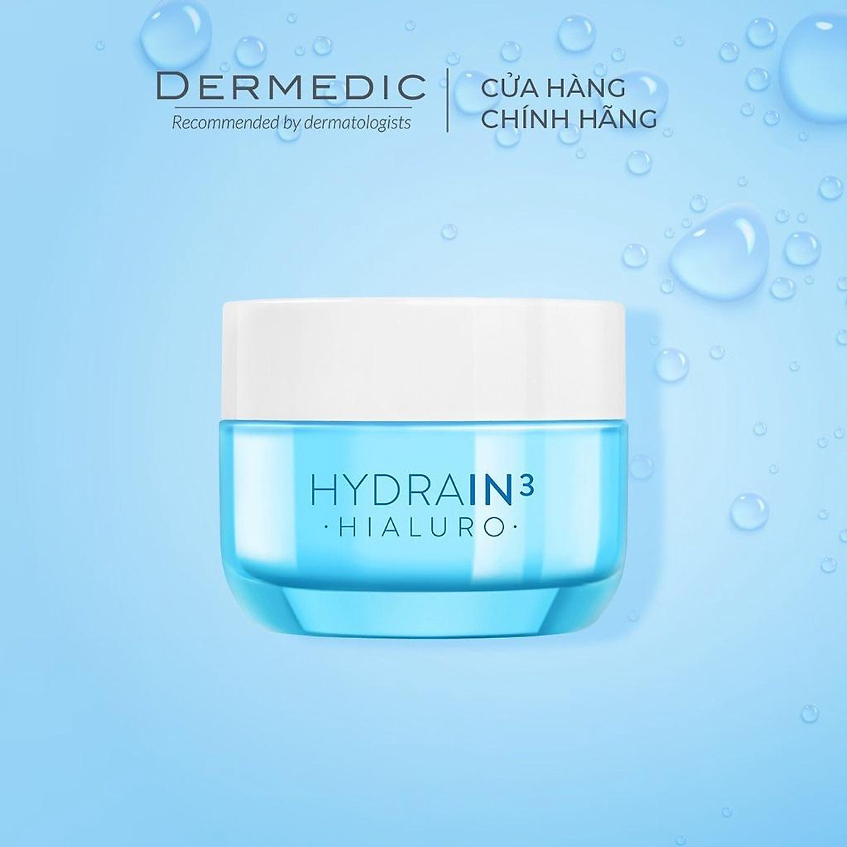 Dermedic Hydrain3 Hialuro Cream Gel Ultra Hydrating - Kem Dưỡng Ẩm Căng Bóng Da 50ml