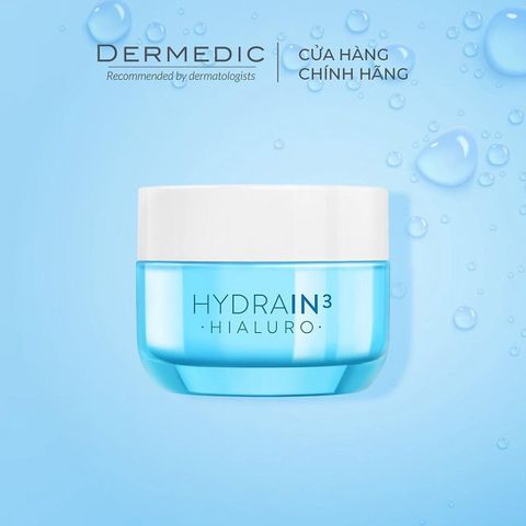 Dermedic Hydrain3 Hialuro Cream Gel Ultra Hydrating - Kem Dưỡng Ẩm Căng Bóng Da 50ml